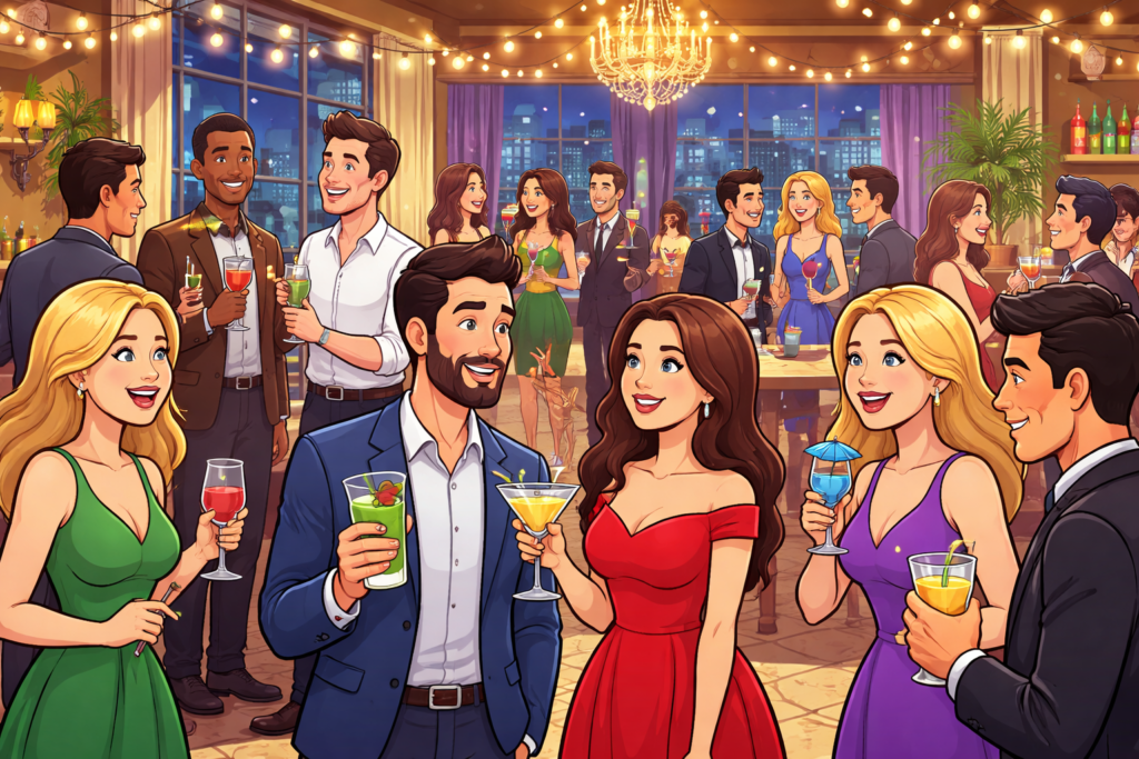 guest enjoying cocktails 